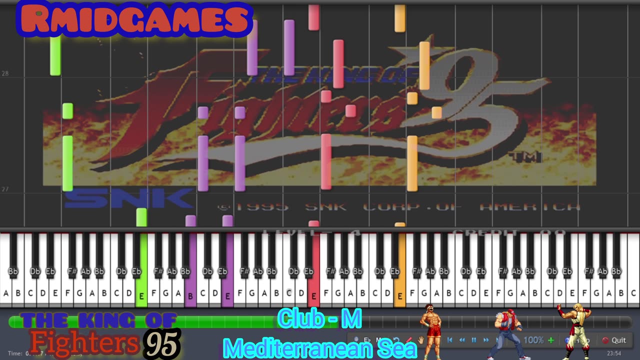The King of Fighters 95 - Club-M Mediterranean Sea ~ Piano ( Midi )