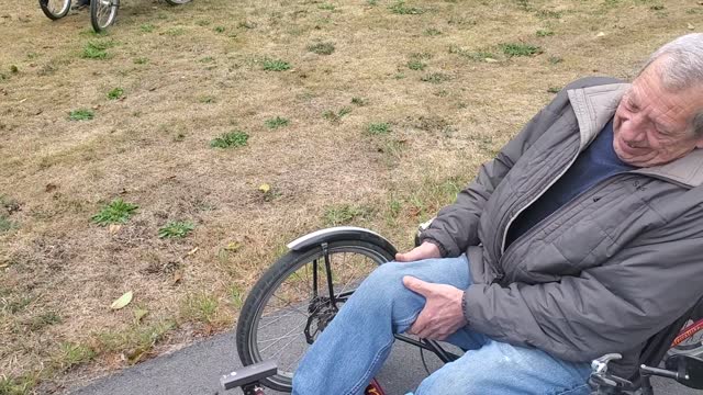 Chris rides new bike