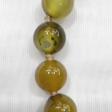 Handmade + Knotting Unique 16” Necklace with Sterling Silver Agate Pendant