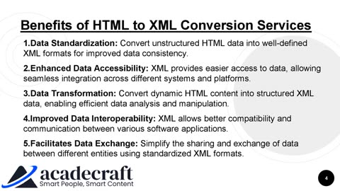 Html xml conversion services