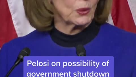 Pelosi on possibility of government shutdown