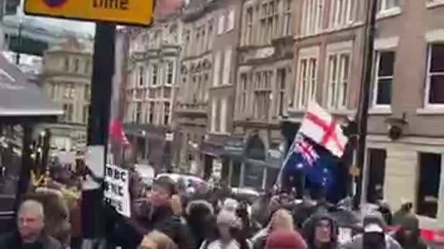 Newcastle storm the streets today to protest for Freedom