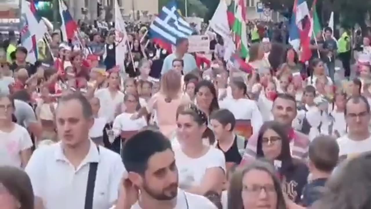 March of the families in Serbia in defense of traditional values.