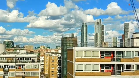 A summertime view from Ripley House, Churchill Gardens, SW1V 3AF, London, UK