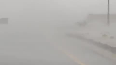 Heavy rain and fog