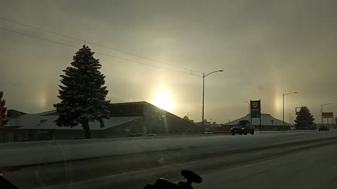 Sun inside of a rainbow Amazing!