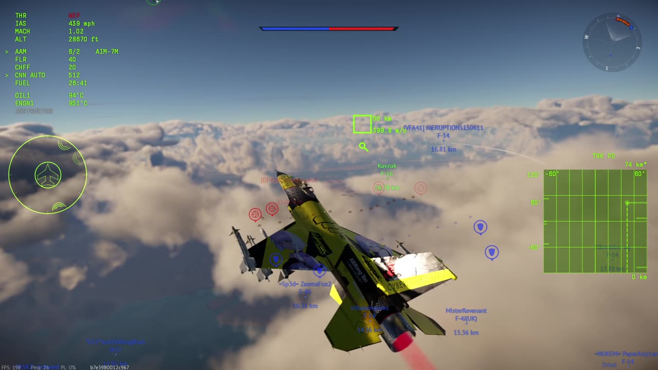 War Thunder: Bvr combat in a nutshell