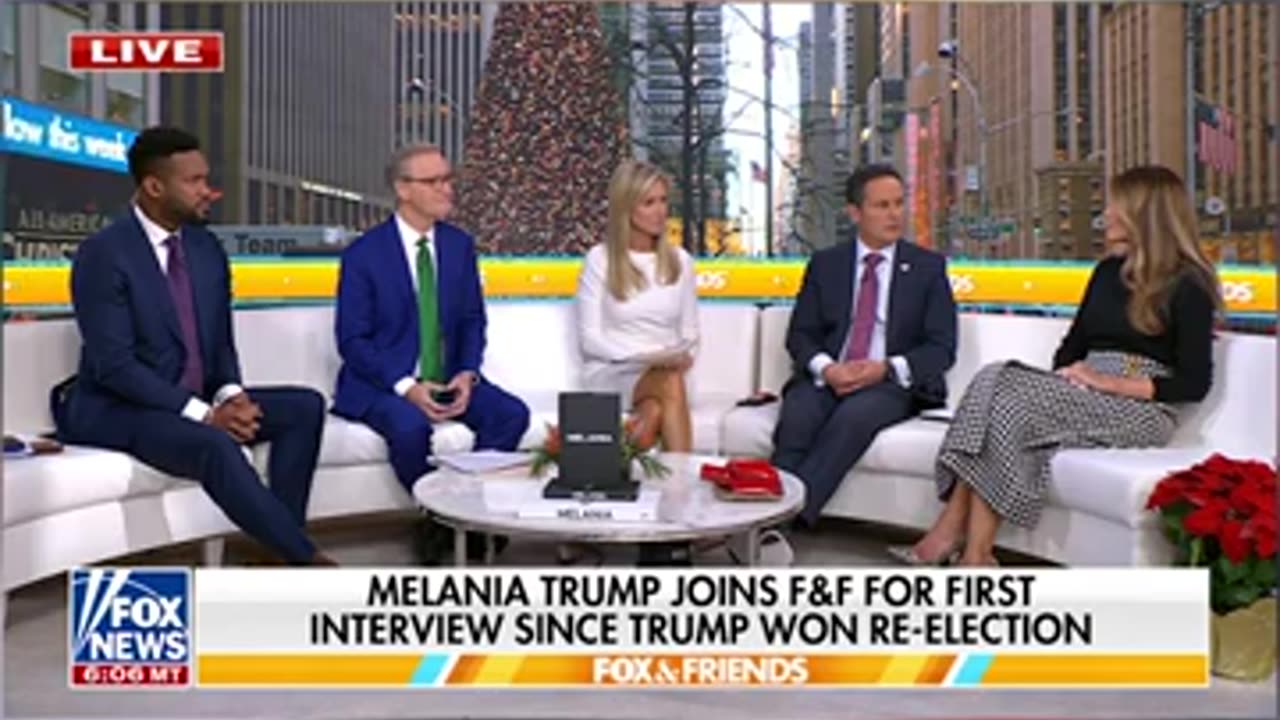 Melania Trump appeared at Fox and Friends after serving hot chocolate to children