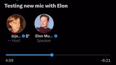 Elon Musk casually testing Twitter features with jason at 2AM