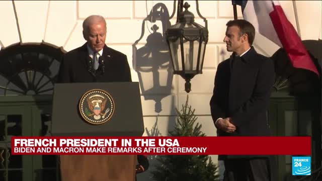 Biden welcomes 'close friends' Emmanuel and Brigitte Macron to the White House • FRANCE 24 English