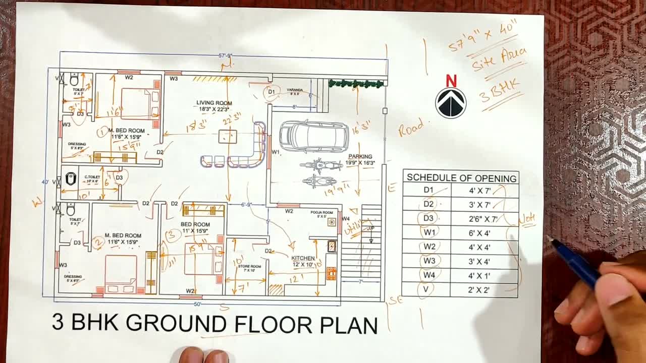 SUPER 3BHK HOUSE PLAN _ EXPLAINED IN ಕನ್ನಡ