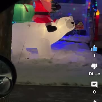 Santa ride a bear in Christmas