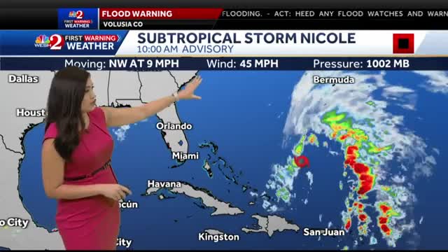 47_Tracking Subtropical Storm Nicole Monday 11 a.m