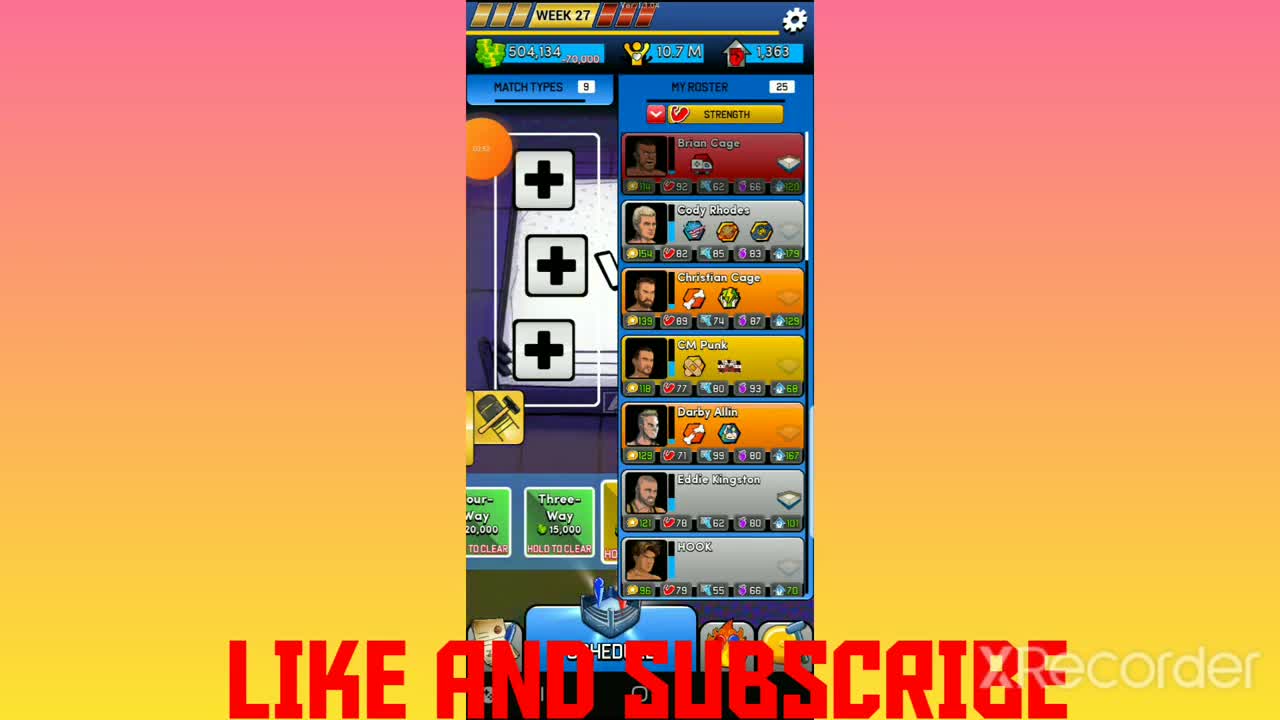 PLAYING AEW GM LIKE/FOLLOW