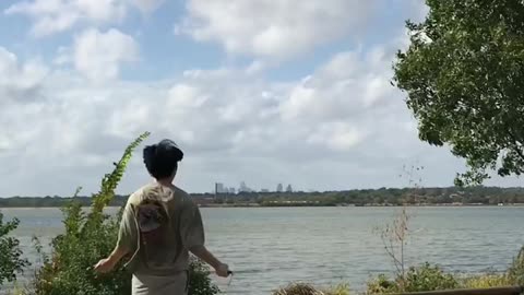 Jumping Rope by the Lake with City View | XXIV