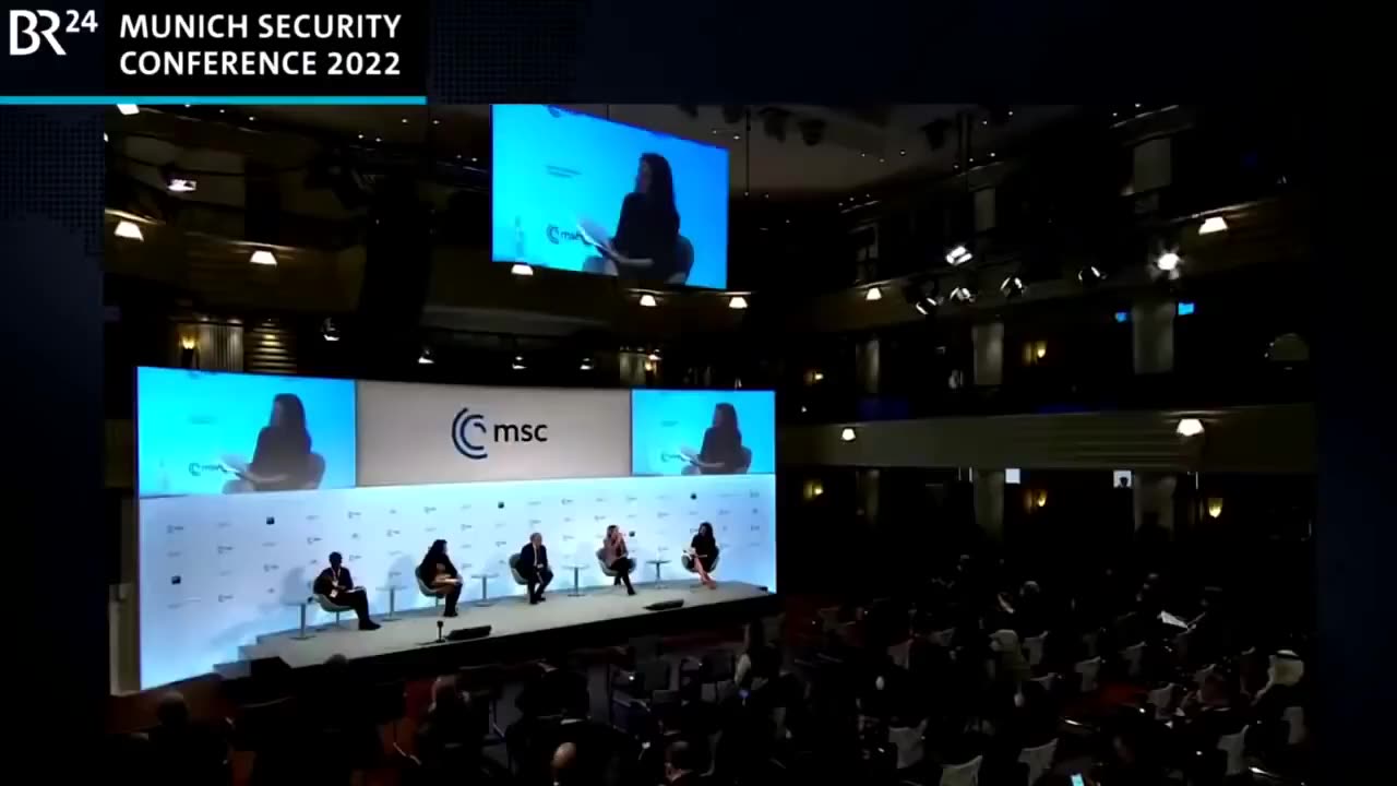 Bill Gates at the Munich Security Conference discussing omicron and vaccines.