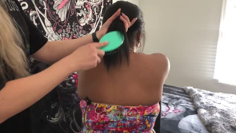 ASMR Back Scratch and Hair Play!