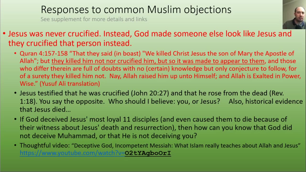 Christian-Muslim Dialog - Miscellaneous Questions part one 12