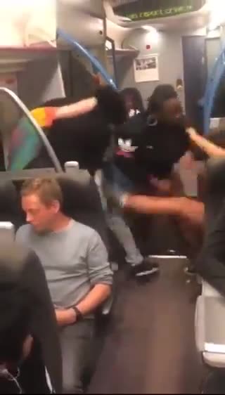 Uk Trains and racist acts in action