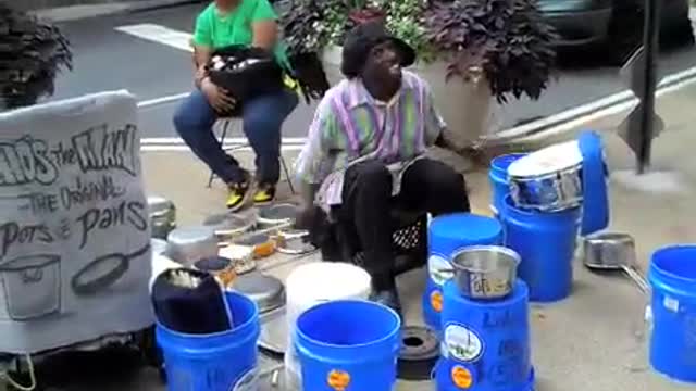 Street Performer Series: NYC Pots and Pans Drummer