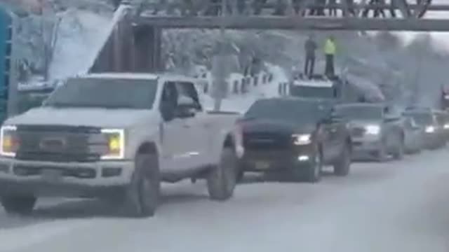 Alaska border convoy blockade