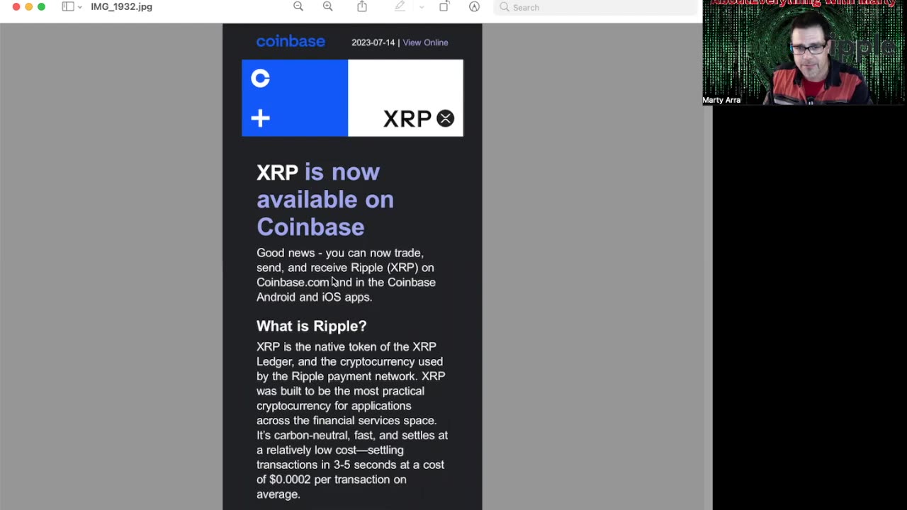 XRP is back on COINBASE