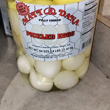 Eating Matt & Dana Fully Cooked Pickled Eggs, Dbn, MI, 9/15/23