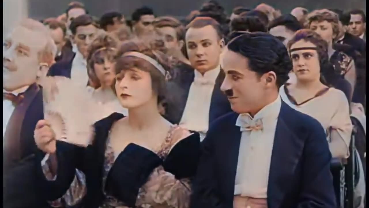 A Night in the Show (1915) | Charlie Chaplin | - color