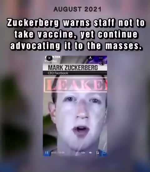 Zuckerberg warns staff back in 2022 not to take the vaccine