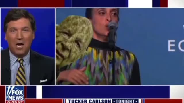 Tucker Checking in with Lizard Overlords in Davos Switzerland