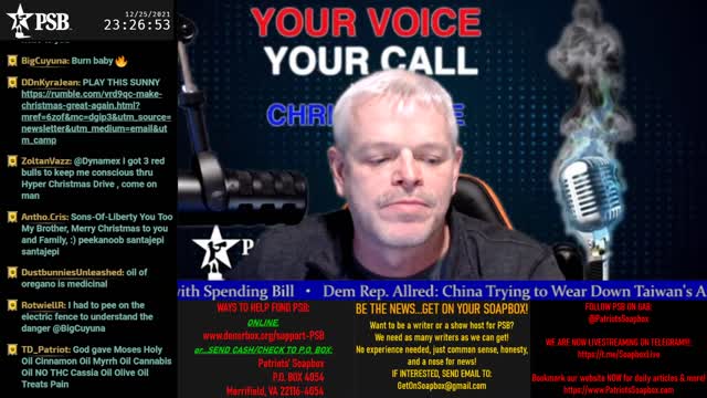 2021-12-25 22:00 EST - Your Voice, Your Call: with Chris Moore