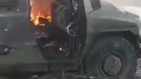 And here is a knocked out Russian tiger burning in Kharkov