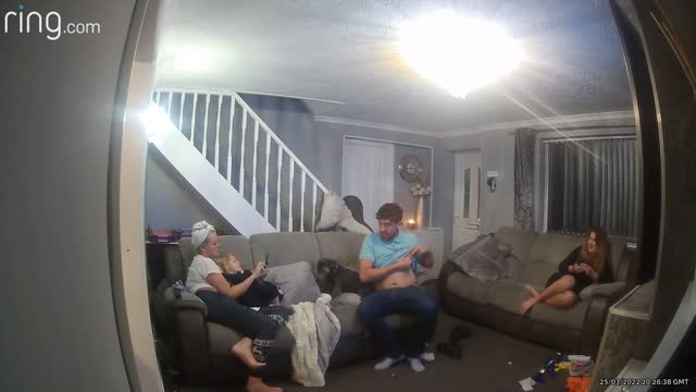Playful Pup Bites Man's Nipple
