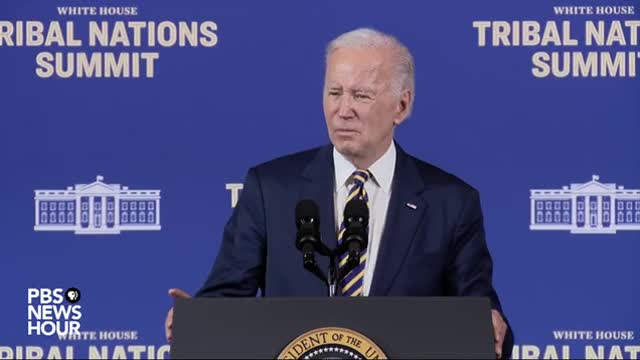 Biden addresses White House Tribal Nations Summit in Washington