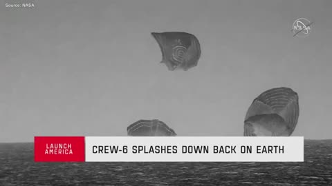 NASA's SpaceX crew 6 returns to earth following mission to the international space