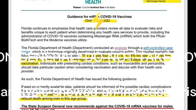 FLORIDA STATE SURGEON GENERAL: DO NOT TAKE COVID-19 mRNA VACCINES!