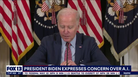 President biden expresses consern over A.I
