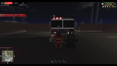 showing off the new fire truck!!!