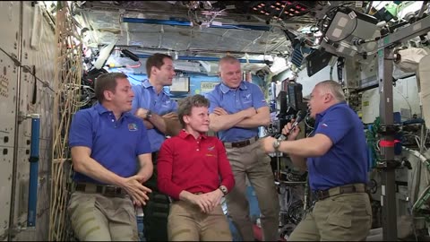 Crew Hands Over the Space Station