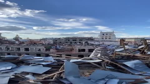 This is how the center of Kharkiv looks like after the shelling of the racists