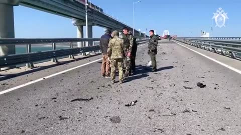 Russian "investigative committee" on the site of the crimean bridge explosion