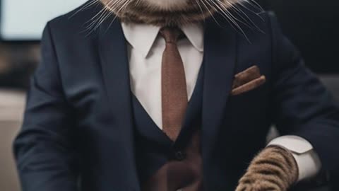 Cat breeds in human jobs - AI Generated