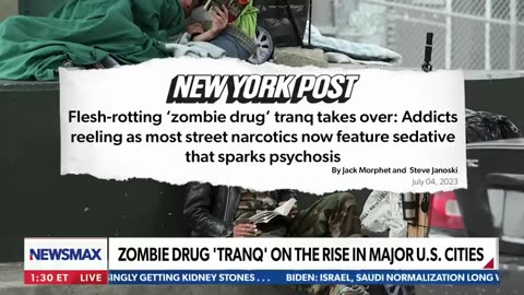 Newsmax - Zombie drug 'tranq' on the rise in American cities | Sunday Agenda