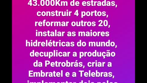 Ê ridiculo lembrar de governo militar, sabe porque?