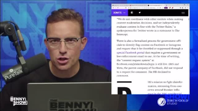 Clip from The Benny Johnson Show, DHS shenanigans