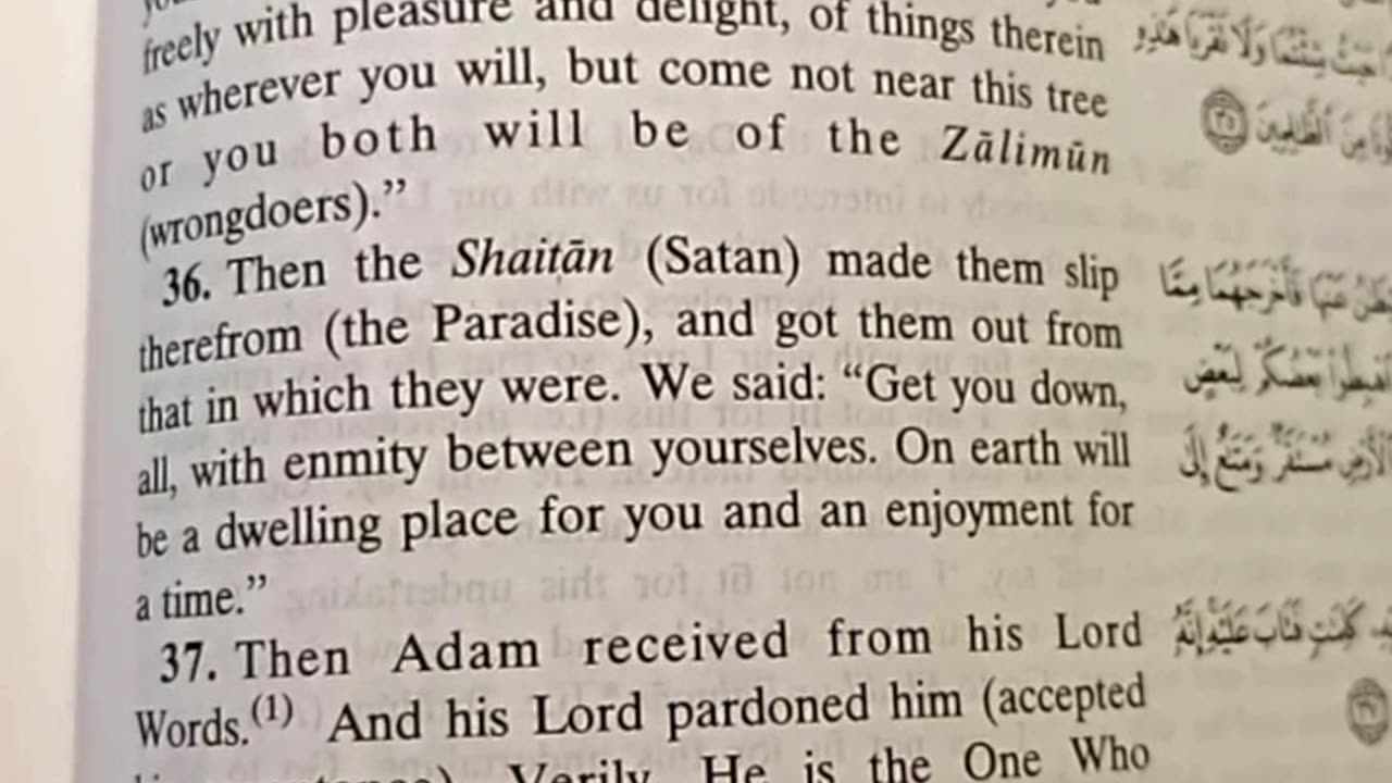 Allah send Adam to paradise but