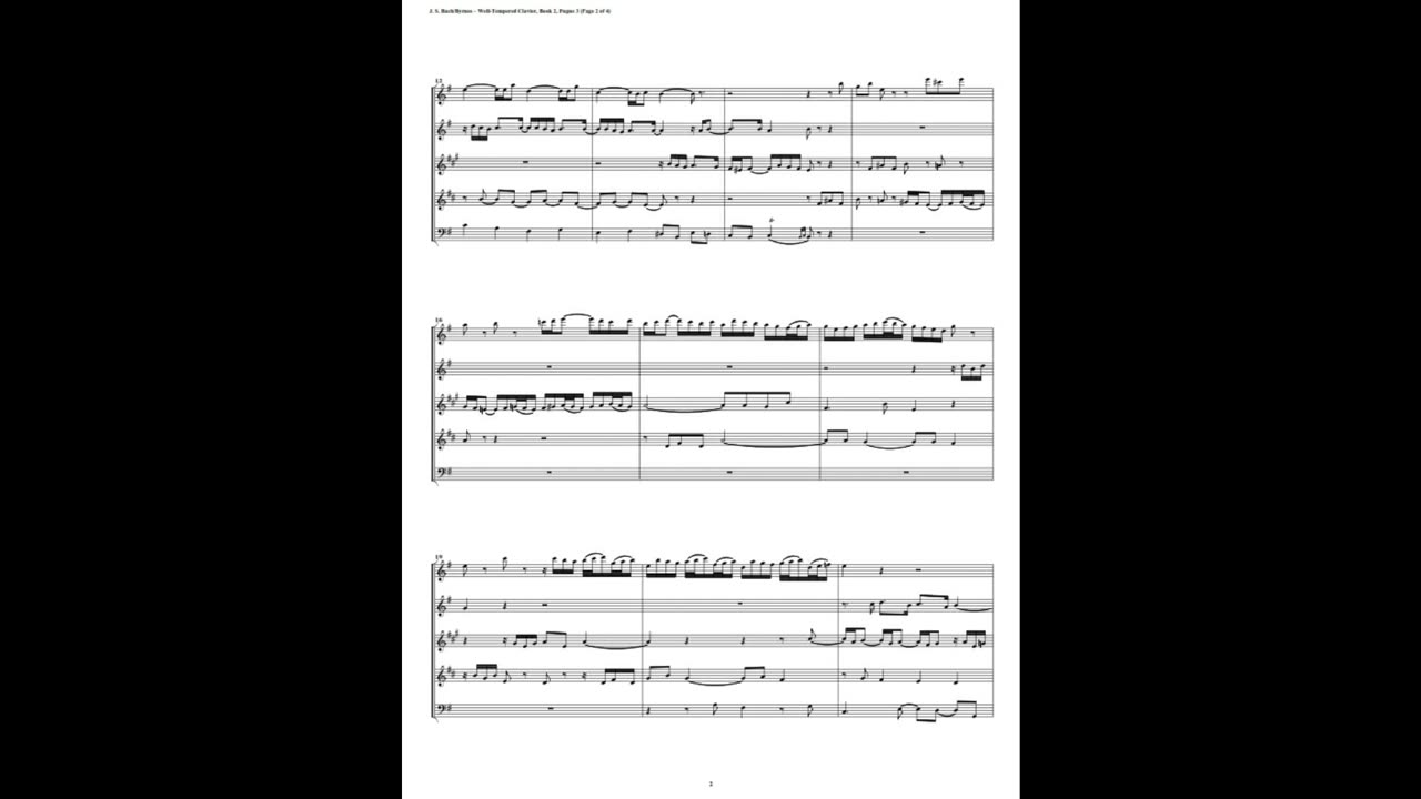 J.S. Bach - Well-Tempered Clavier: Part 2 - Fugue 03 (Woodwind Quintet)