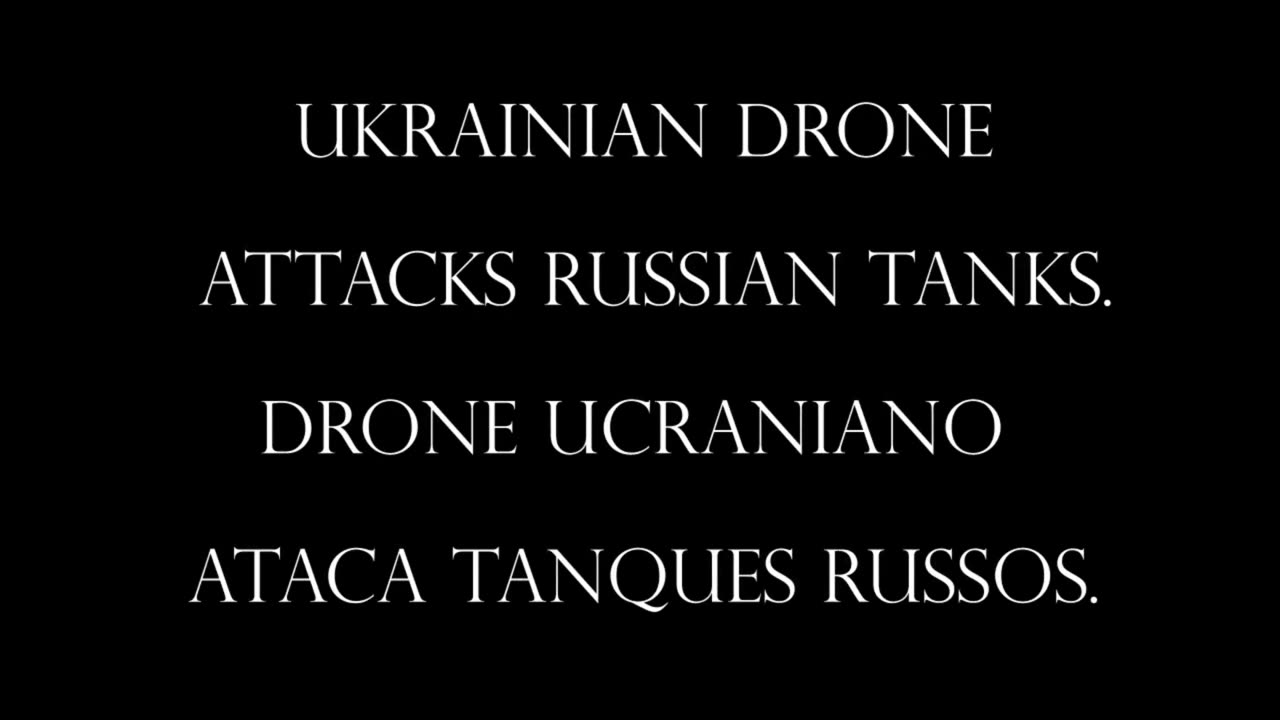 Ukrainian Drone Attacks Russian Tanks / Drone Ucraniano Ataca Tanques Russos .