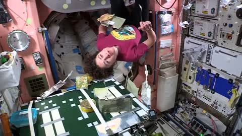 'Space makes eating a lot more fun!' Astronauts explain food prep