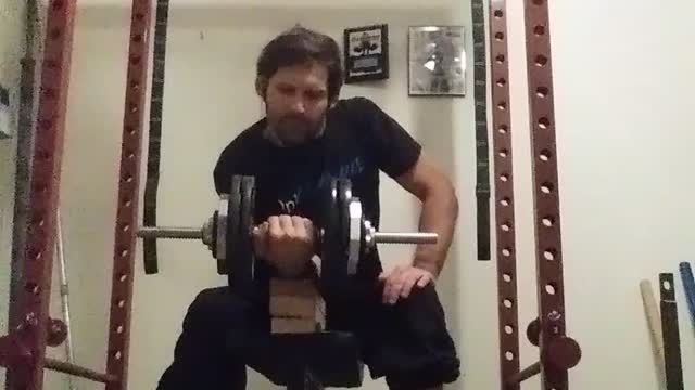 2 inch handle dumbbell wrist curls (full rom)